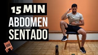 Rutina de 🪑ABDOMEN con SILLA🪑 Abdominales sentada  sentado en casa  15 minutos [upl. by Devlen]