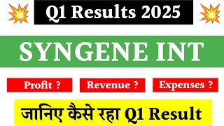 Syngene International Q1 Results 2025  Syngene International Share News  Stock Market News [upl. by Venice]