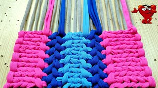 How to make a great doormat at home doormat making at home paydan banane ka tarika  Macrome knots [upl. by Michi]