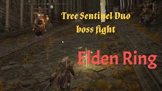 Elden Ring Tree Sentinel Duo boss fight  130 lvl Moonveil6 and Uchigatana [upl. by Stauder377]