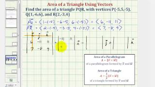 Ex Find the Area of a Triangle Using Vectors  3D [upl. by Ueik]