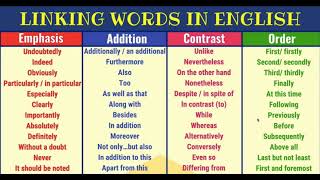 INGLES Gdo 7 LINKING WORDS Part 01 [upl. by Platto]