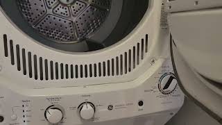 GE GUD27ESSMWW Unitized Spacemaker 3 8 Washer Review Perfect for a small space [upl. by Lletnuahs]