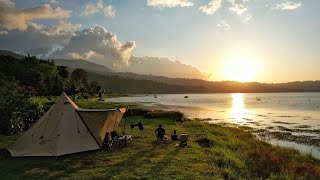 4K  CAMPING DI TEPI DANAU BUYAN BALI  ALAM RIMBA DASONG  NATUREHIKE RANCH OCTAGONAL PYRAMID [upl. by Rehttam128]