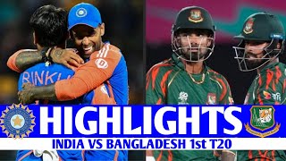 India vs Bangladesh 1st T20 Highlights 2024  India vs Bangladesh Highlights 2024 [upl. by Nonaihr]