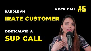 How to Handle an Irate Customer in a Dead End Mock Call [upl. by Annaicul]