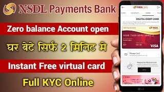 Nsdl Payment Bank zero Balance Account opening online  nsdl jiffy payments bank account opening [upl. by Iglesias]