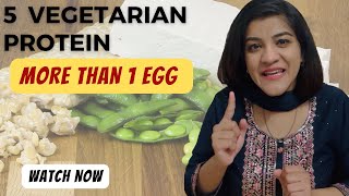 5 Vegetarian Protein Ideas  More Protein than 1 Egg [upl. by Hsaniva284]