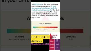 HbA1c test for Diabetes and its valueshba1c diabetesawareness prevention trending shorts [upl. by Eelahs]