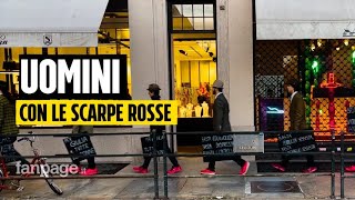 Uomini con le scarpe rosse sfilano a Torino quotLa violenza sulle donne è un problema dei maschiquot [upl. by Cherilynn]