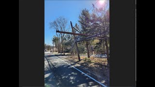 Truck Snags Overhead Wires [upl. by Liuqa]