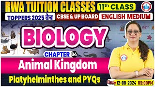 Class 11 Biology Chapter 4  Animal Kingdom Platyhelminthes and PYQs By Vandana Mam [upl. by Jonme932]