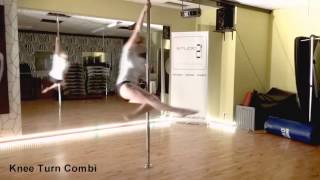 Pole Dance Combinations  Knee Turn Combi Vol 34 [upl. by Bonny]