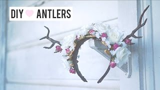 Deer Antler DIY Halloween Headpiece Costume Floral Fawn [upl. by Allayne]