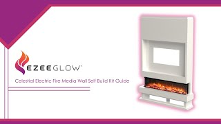 Ezee Glow Celestial Electric Fire Self Build Media Wall Kit [upl. by Eneleh]