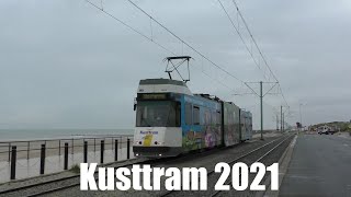 Kusttram Straßenbahn De Panne  Oostende  Knokke 2021 [upl. by Enilrahc]