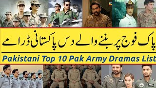 Top 10 Pakistani Dramas Base on Pak Army  pakistani patriotism dramas [upl. by Sturdivant804]