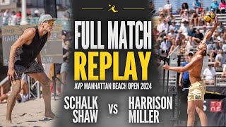 SchalkShaw vs HarrisonMiller  2024 AVP Manhattan Beach Open Contenders Round 1 [upl. by Amikay]