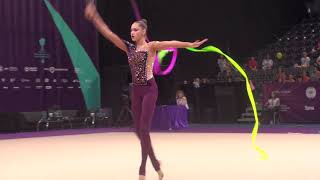 Vlada Nikolchenko UKR Ribbon AA World Challenge Cup Cluj 24 August 2019 [upl. by Melville]