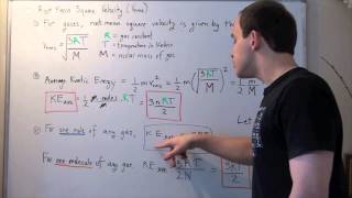 Average Kinetic Energy and Root Mean Square Velocity [upl. by Annaynek]