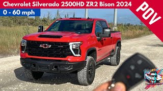 CHEVROLET SILVERADO 2500 HD ZR2 BISON 2024  Exhaust Sound amp 0 to 60 POV  HD [upl. by Gaut]