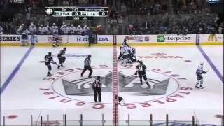 Dustin Brown crushes Henrik Sedin 41512 [upl. by Eninnej]