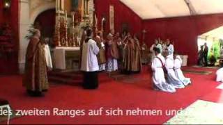 Weihehandlung der Priesterweihe bei der Piusbruderschaft im alten Ritus [upl. by Slaughter284]