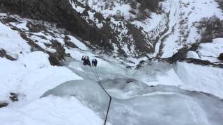 Cascade de glace du Bois Noir Ceillac Ecrins Prestige [upl. by Nehpets392]