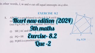 ncert maths class 9 chapter 8 ex 82  class 9 maths ch 8  Quadrilateral prove PQRS is a rectangle [upl. by Jeaz246]