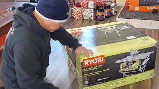 Ryobi 10 in Table Saw with Folding Stand unboxing [upl. by Nellak741]