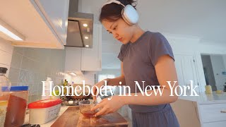 Homebody in New York  Chaotic week of home DIY projects body image cooking living room revamp [upl. by Tortosa63]