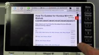 KM C224e How to Use Web Browser [upl. by Gilpin769]