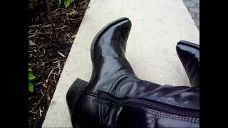 black Tony Lama cowboy boots [upl. by Lindahl]