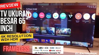 Review Tv Terbaik Google TV 4K Sharp 4TC65FJ1X 65 Inch Terbaru Review sharp tv smarttv [upl. by Rramo]