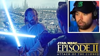 Star Wars Theory REACTS Kenobi vs Padawan Anakin Skywalker Training Duel [upl. by Alakim]