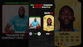 NEW CONFIRMED TRANSFERS amp RUMOURS IN EA FC 25  😱⚡ft Chiesa Lukaku Mukiele transfer eafc24 [upl. by Maison]