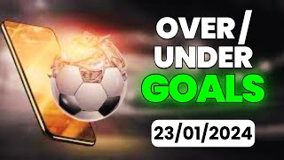 CASHOUT Big with Over amp Under Football Betting Tips Today Jan 23 [upl. by Brewer]