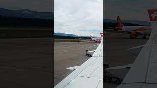 الطيران في مطار جنيف Aircraft Movement at Geneva Airport [upl. by Ethban398]