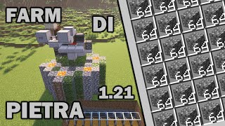 FARM DI PIETRA SUPEREFFICIENTE PER MINECRAFT 121  MINECRAFT JAVA [upl. by Hescock129]