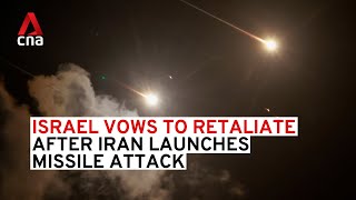 Israel vows to retaliate after Irans missile attack [upl. by Gottuard891]