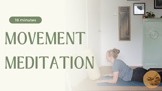 MEDITATIVE MOVEMENT find total calm through this gentle flowing yoga practice 18 min practice [upl. by Dnaltiak]