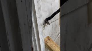 Removing Siding Installing A Window reclaimed property removing house siding construction [upl. by Jefferey]