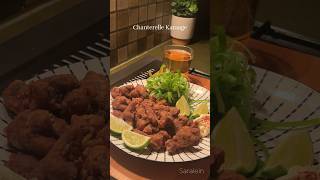 Crispy Chanterelle Karaage asmr asmrfood [upl. by Ailegra]