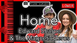 Home LOWER 3  Edward Sharpe amp The Magnetic Zeros  Piano Karaoke Instrumental [upl. by Jeramey]