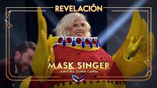 Manuela Carmena desenmascarada como Patita de Goma  Mask Singer Adivina quién canta [upl. by Normandy979]