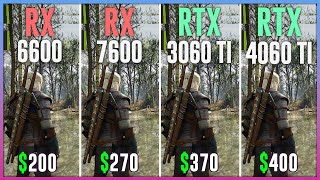 RX 6600 vs RX 7600 vs RTX 3060 TI vs RTX 4060 TI  Test in 12 Games [upl. by Warde]