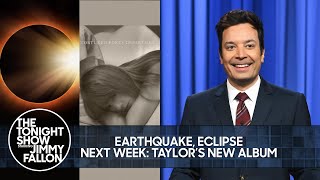 Solar Eclipse Grips Nation a Week Before Taylor Swift’s New Album  The Tonight Show [upl. by Kirit838]