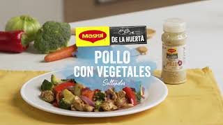 Pollo con Vegetales Salteados MAGGI  Recetas Nestlé CAM [upl. by Sucramrej]