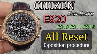 Citizen EcoDrive E820 All Reset  Calibrate 0position procedure  Works for E810 E811 E812 [upl. by Adley]