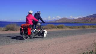 Tandem Bicycle Touring Kyrgyzstan [upl. by Larok760]